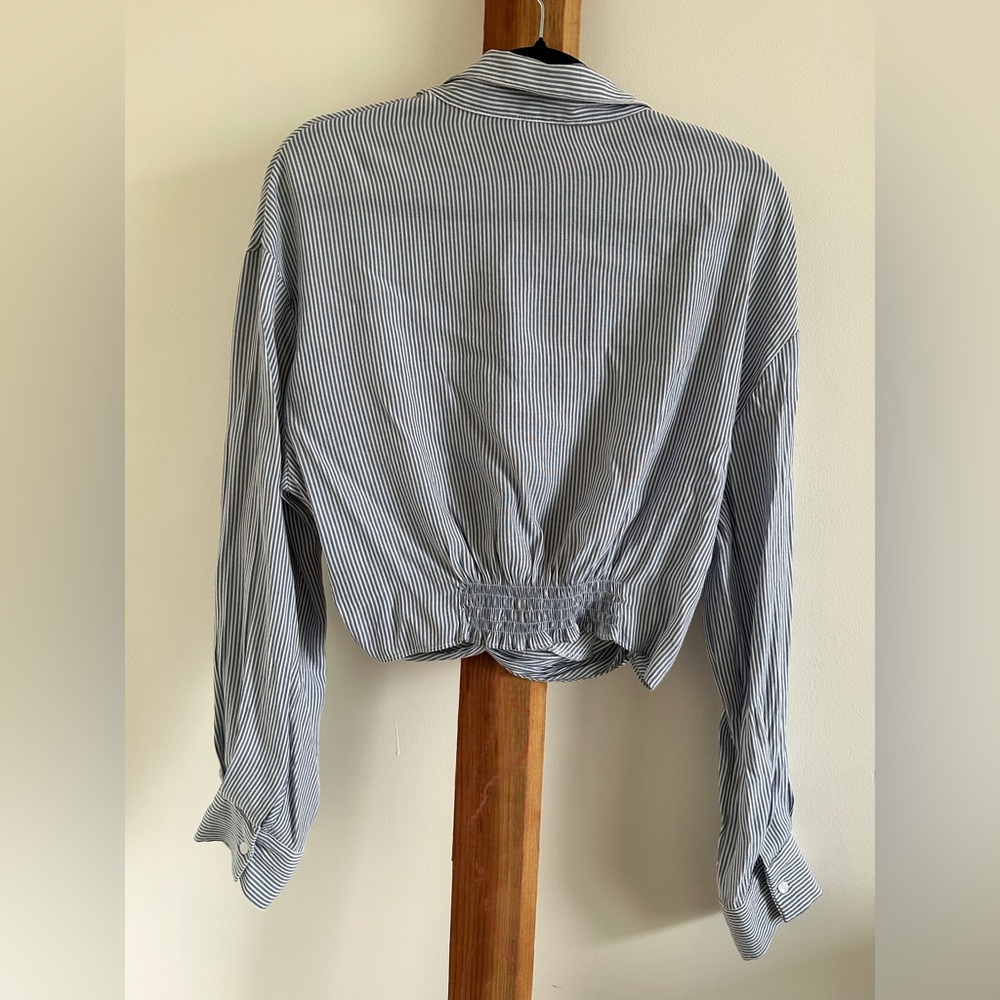 Classic Blue Striped Button-Down Shirt - Picture 3 of 6